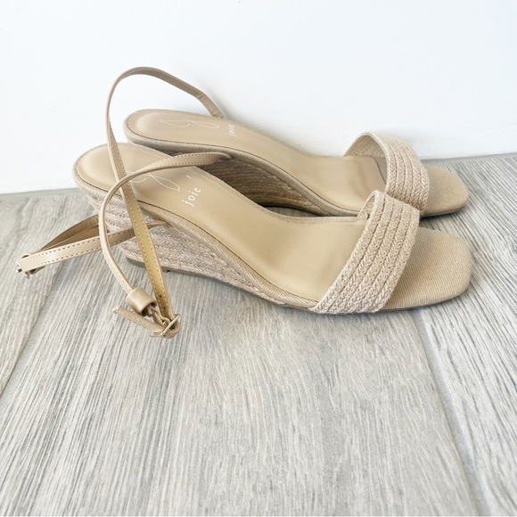 NWOB Joie Women’s Lila Straw Jute Wedge Sandal Ankle Strap 10 - Picture 3 of 7